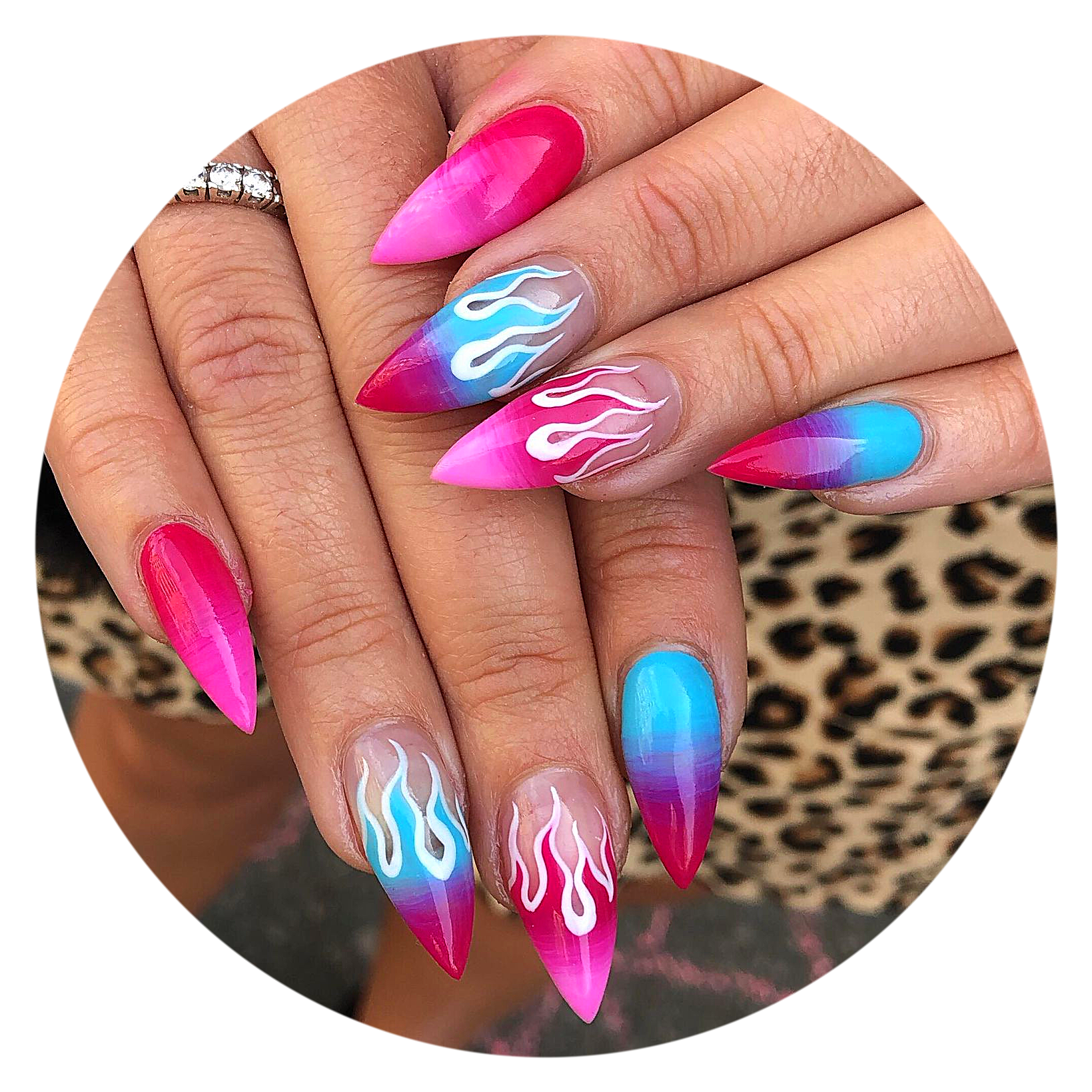 Pink flames